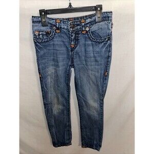 True Religion Girls Straight Jeans Size 10 25x26 Blue School Fashion